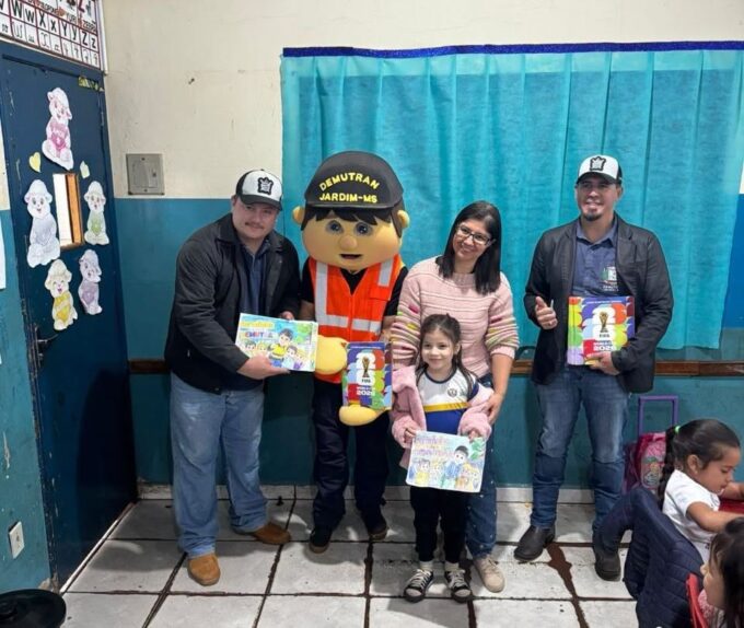 Prefeitura de Jardim promove premiação de concurso de desenhos sobre educação no trânsito na Escola Castelo Branco